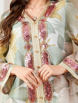 Women Dress Muslim Abaya Kaftan Elegant Dubai Vestidos Largos Long Dresses Arab Robe Party Caftan Jalabiya Ramadan 2025