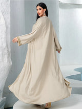 Women Abaya 2 Piece Set Diamond Party Long Dresses Muslim Caftan Robe Jalabiya Ramadan Kaftan 2025 Vestidos Largos