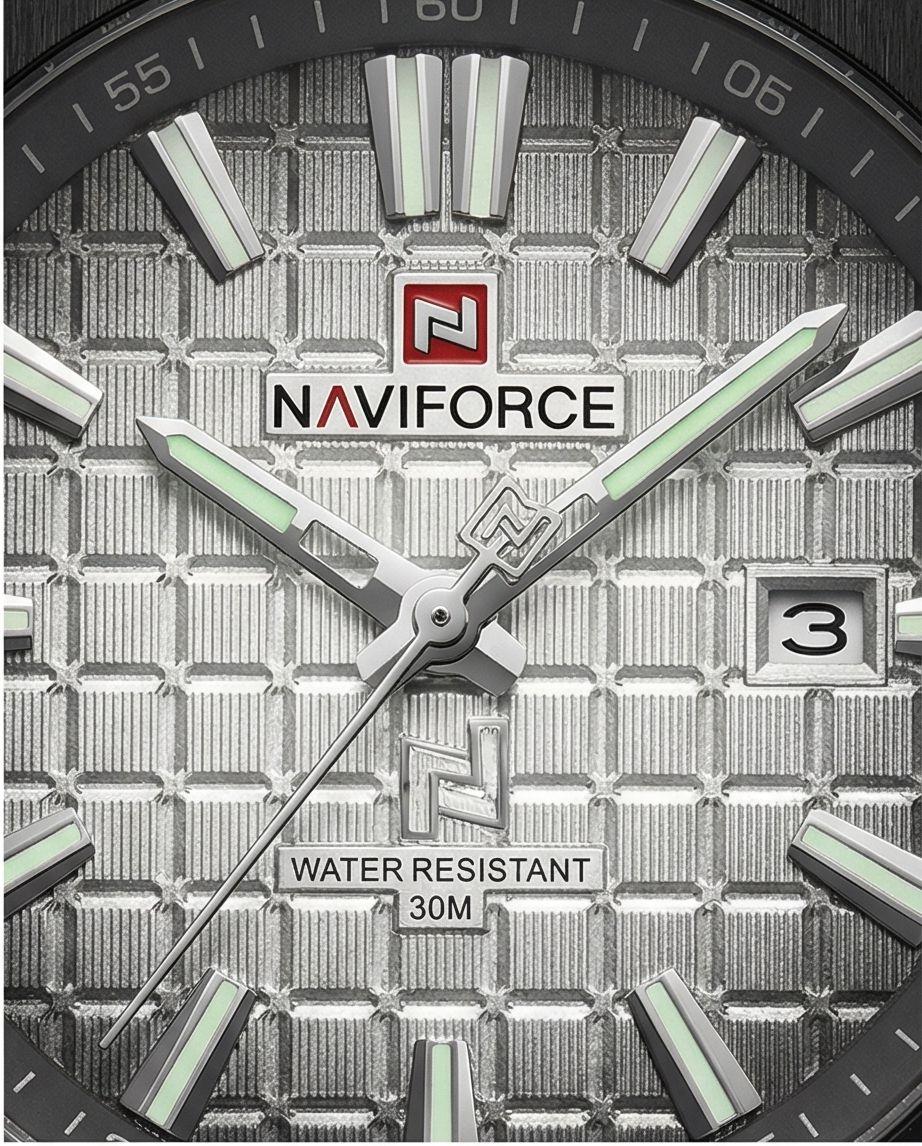 W6-NAVIFORCE Stylish Silver Analog Watch for Men - Raakaat