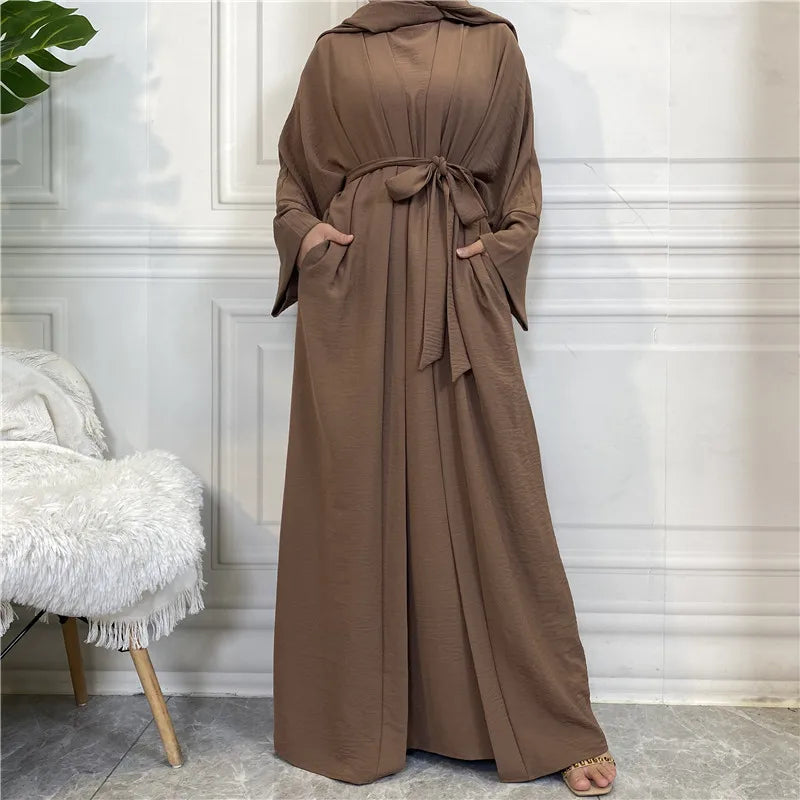 Modest Abayas For Women Muslim Sets Turkey Kaftan Islam Clothing Ramadan Ensembles Musulmans Caftan Marocain Femme Hijab Robe