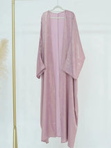 Shiny Satin Open Kimono Abaya Dubai Luxury 2025 Muslim Abayas For Women Kaftan Dress Islam Clothing Robe Femme Musulmane Caftan