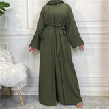 Modest Abayas For Women Muslim Sets Turkey Kaftan Islam Clothing Ramadan Ensembles Musulmans Caftan Marocain Femme Hijab Robe