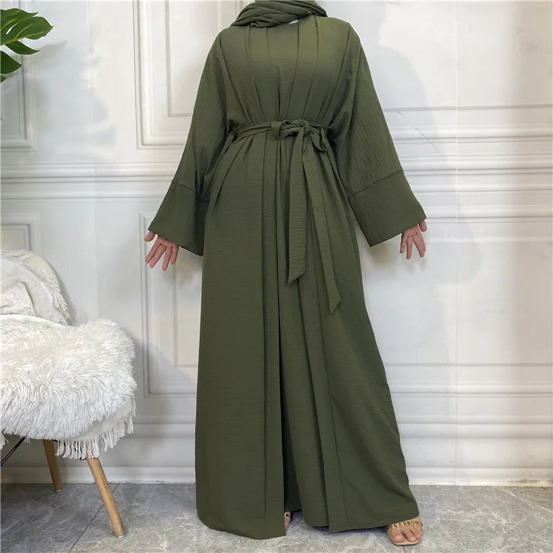 Modest Abayas For Women Muslim Sets Turkey Kaftan Islam Clothing Ramadan Ensembles Musulmans Caftan Marocain Femme Hijab Robe