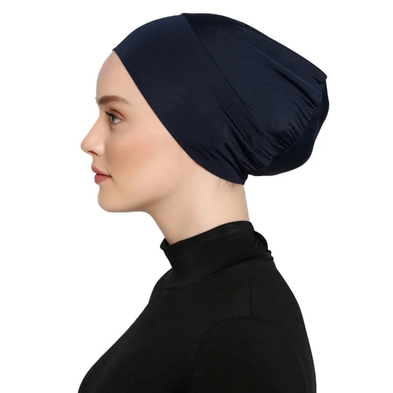 Islamic Black Sport Modal Hijab Undercap Muslim Abaya Hijabs For Woman Abayas Jersey Turbans Turban Instant Head Wrap Women Cap