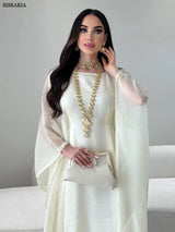 Dubai Elegant cock abaya Polka Dot Dresses Long Dolman Sleeve For Muslim Women's Brief Kaftan