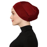 Islamic Black Sport Modal Hijab Undercap Muslim Abaya Hijabs For Woman Abayas Jersey Turbans Turban Instant Head Wrap Women Cap