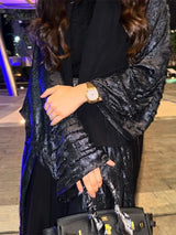 Shiny Satin Open Kimono Abaya Dubai Luxury 2025 Muslim Abayas For Women Kaftan Dress Islam Clothing Robe Femme Musulmane Caftan