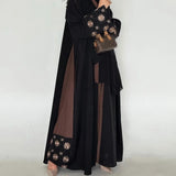 Eid Embroidery Abayas Women Muslim Dress Dubai Kaftan Kimono Cardigan Ramadan Islam Jalabiya Kebaya Caftan Marocain Femme Robe