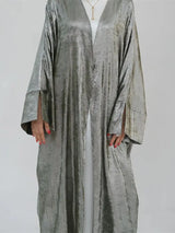 Shiny Batwing Satin Open Kimono Abaya Dubai Luxury 2024 Muslim Abayas For Women Kaftan Dress Islamic Clothing Femme