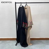 Djellaba Embroidery Open Dress Women Abaya Muslim Kimono Dresses Dubai Jalabiya Abayas Kaftan Islam Morocco Vestidos Kimono