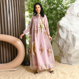 Dubai Abaya Sequin Muslim Dress Women Muslim Southeast Asian Dress for Women Casual Party Evening Dress Clothes for Muslim Women