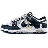 [Custom Peace and joy]Nike Dunk Low Wear-Resistant Low-Top Skateboard Shoes GS White Black
