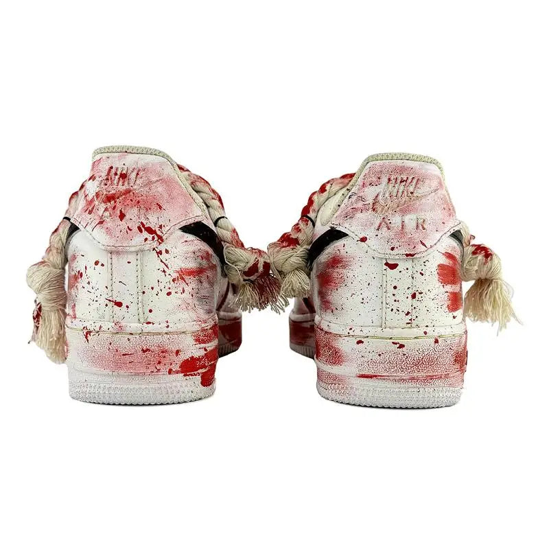 [Custom Crime Scene No. 7]Nike Air Force 1 SuiXin Size 7 Case Scene Coverage Wear-Resistant Low-Top Skateboard Shoes Unisex W