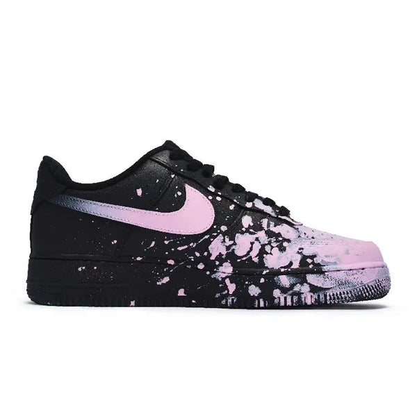 [Custom Women's dark pink foggy S-BOX]Nike Air Force 1 Skateboard Shoes Women's Low-Top Pink
