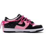 [Custom Black butterfly and pink]Nike Dunk Low Low-Top Skateboard Shoes GS Black Pink