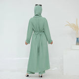 New Muslim Sets for Women Button Long Tops Pants 2 Piece Suit Dress Turkey Kaftan Dubai Abaya Eid Ramadan Islam Clothing Outfits