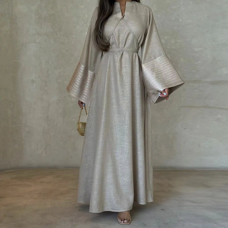 Saudi Arabic Embroidery Muslim Dress for Women Eid Party Gown Dubai Abaya Turkey Kaftan Islam Jalabiya Djellaba Caftan Marocain