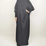 Muslim Fashion Abaya for Women Solid Satin One-piece Prayer Dress with Headscarf Saudi Arab Islamic Clothing Modesty Kaftan Robe