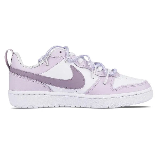 [Custom Purple cute dragon]Nike Court Borough Purple Cute Dragon Non slip Lightweight Low Top Skateboard Shoes GS White Purpl