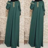 Muslim Ethnic Style Print Abayas Plus Size Dubai Dresses For Women 4xl 5xl Long Sleeve Loose Casual Robe Fashion Ramadan Dress