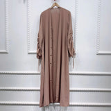 Patchwork Sleeved Cardigan Robe for Women