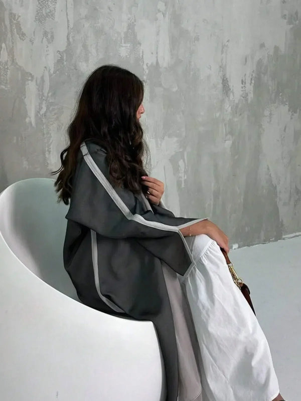 Loose Abaya Muslim Women Full Sleeve Solid Abayas Casual Kaftans Jilbabs Islamic Maxi Dresses Middle-East Ethnic Clothing