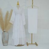 Chiffon Hijab Dresses for Women Muslim Open Kimono Abaya Modest Kaftan Dubai Arabic Robe Islamic Kebaya Jalabiya Caftan Clothing