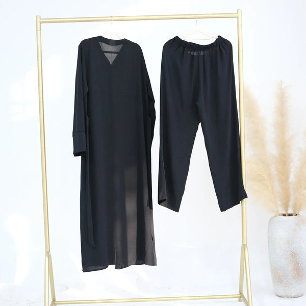 New Muslim Sets for Women Button Long Tops Pants 2 Piece Suit Dress Turkey Kaftan Dubai Abaya Eid Ramadan Islam Clothing Outfits