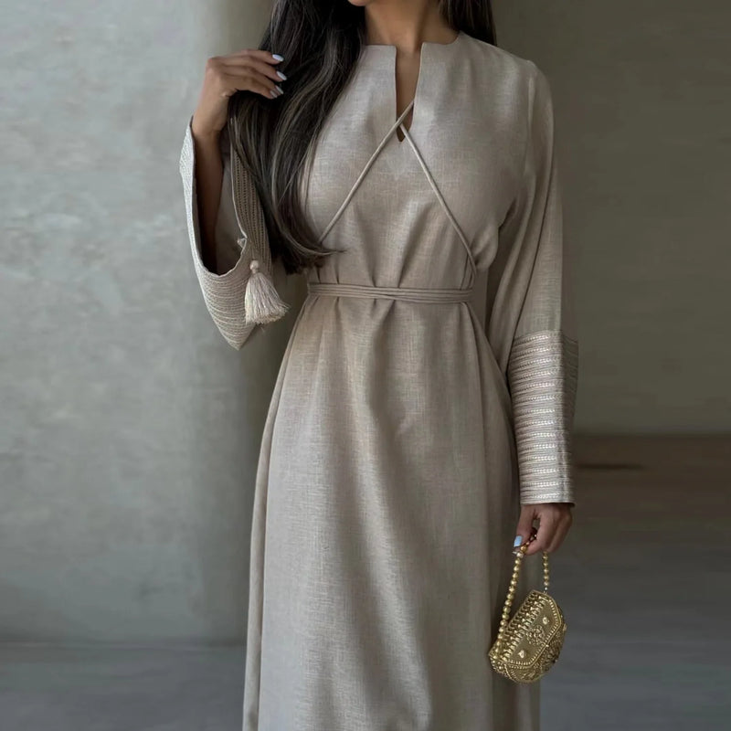 Saudi Arabic Embroidery Muslim Dress for Women Eid Party Gown Dubai Abaya Turkey Kaftan Islam Jalabiya Djellaba Caftan Marocain