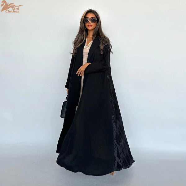 Luxury Black Abaya Dress for Women 2025 Arabic Modest Coat Elegant Islamic Evening Gown New Arrive Turkey Kaftan Robe