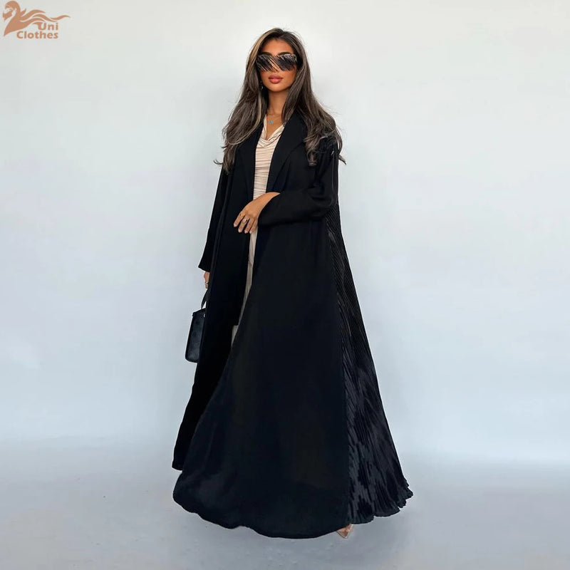 Luxury Black Abaya Dress for Women 2025 Arabic Modest Coat Elegant Islamic Evening Gown New Arrive Turkey Kaftan Robe