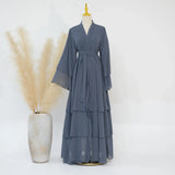 Chiffon Hijab Dresses for Women Muslim Open Kimono Abaya Modest Kaftan Dubai Arabic Robe Islamic Kebaya Jalabiya Caftan Clothing