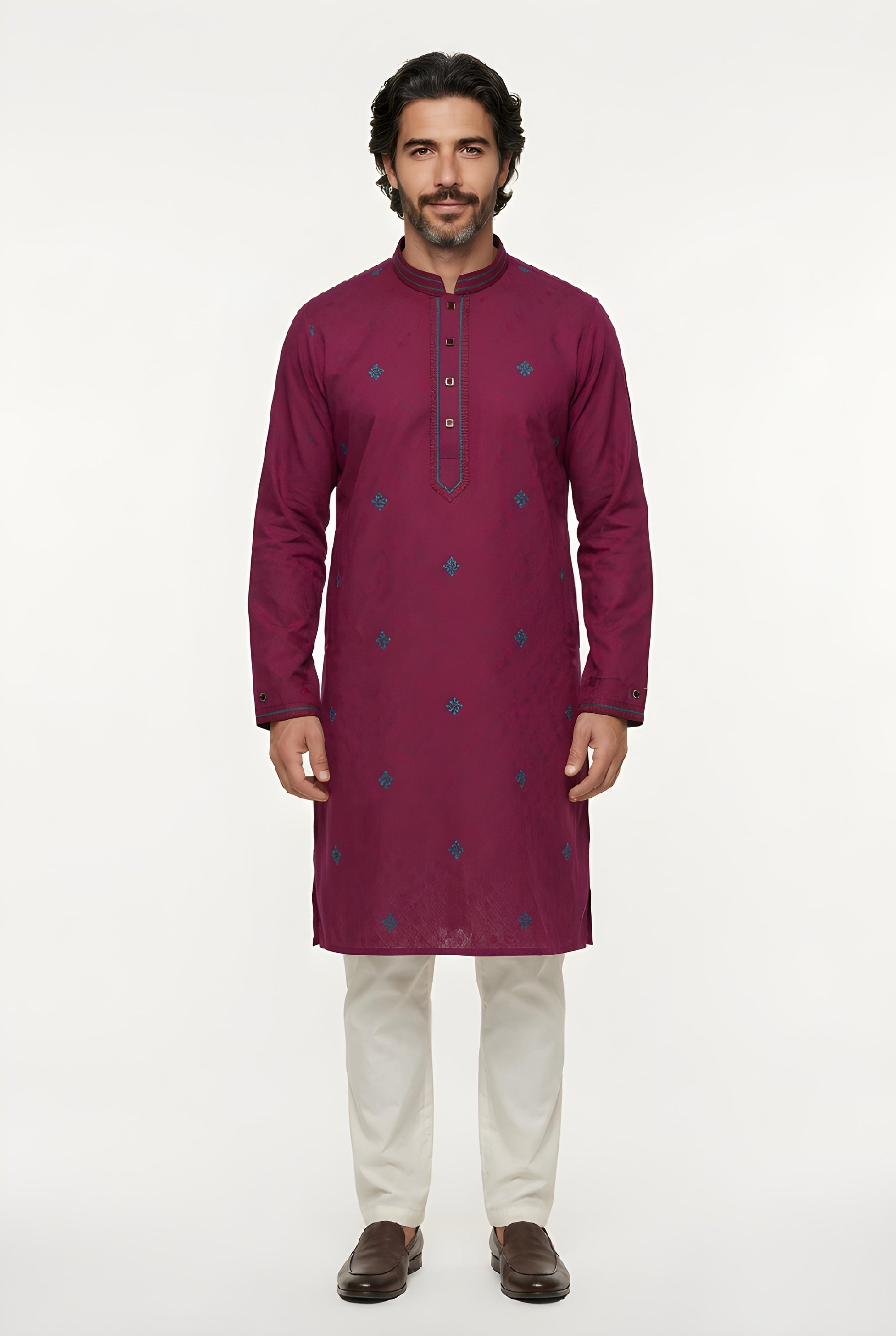 Luxurious Maroon Panjabi | P0036 | 272 - Raakaat