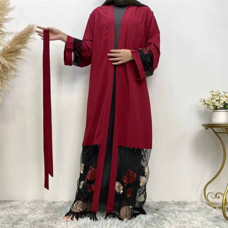 Patchwork Embroidered Cardigan Robe in New Style