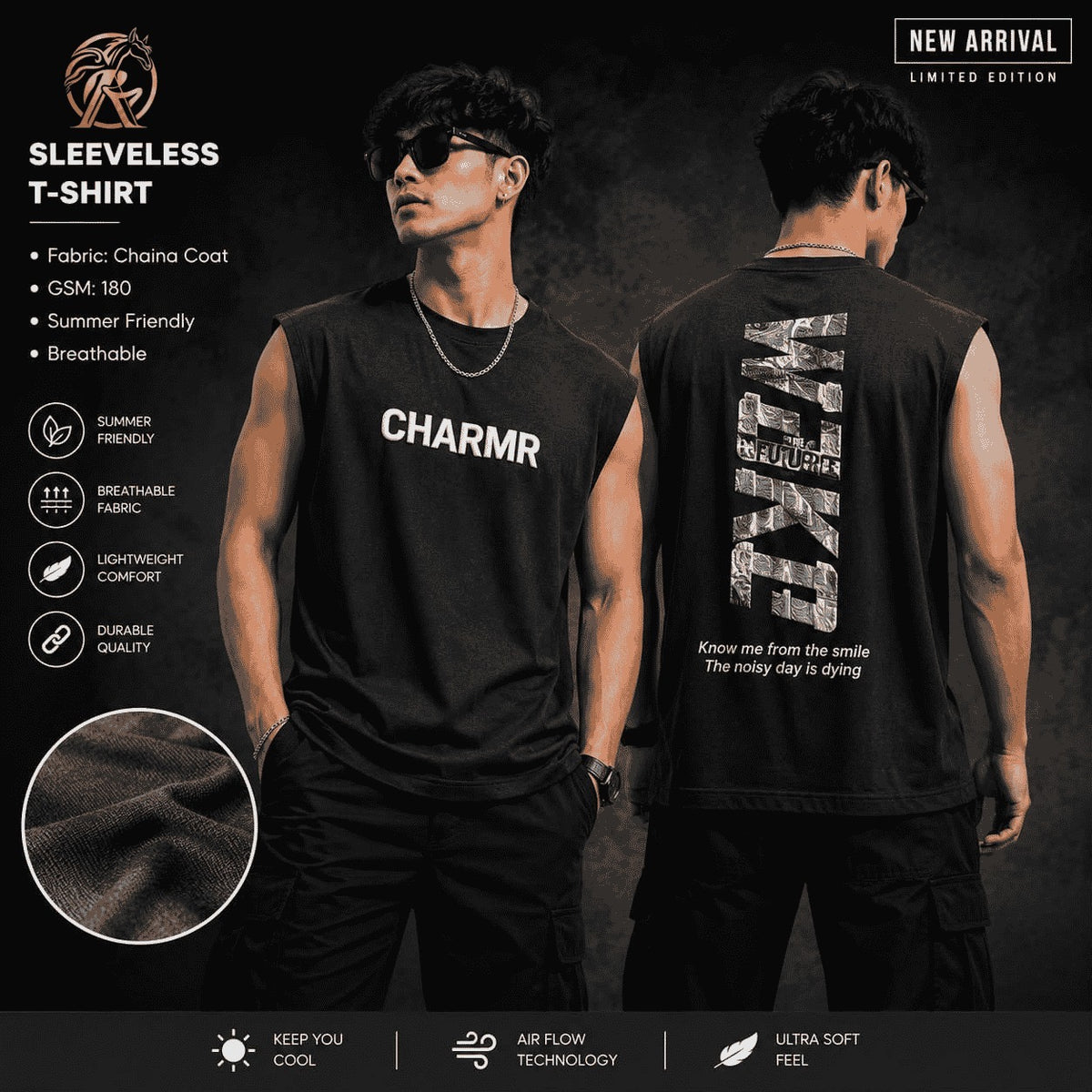 Men’s Premium Sleeveless Graphic T-Shirt – Oversized Streetwear Tank Top