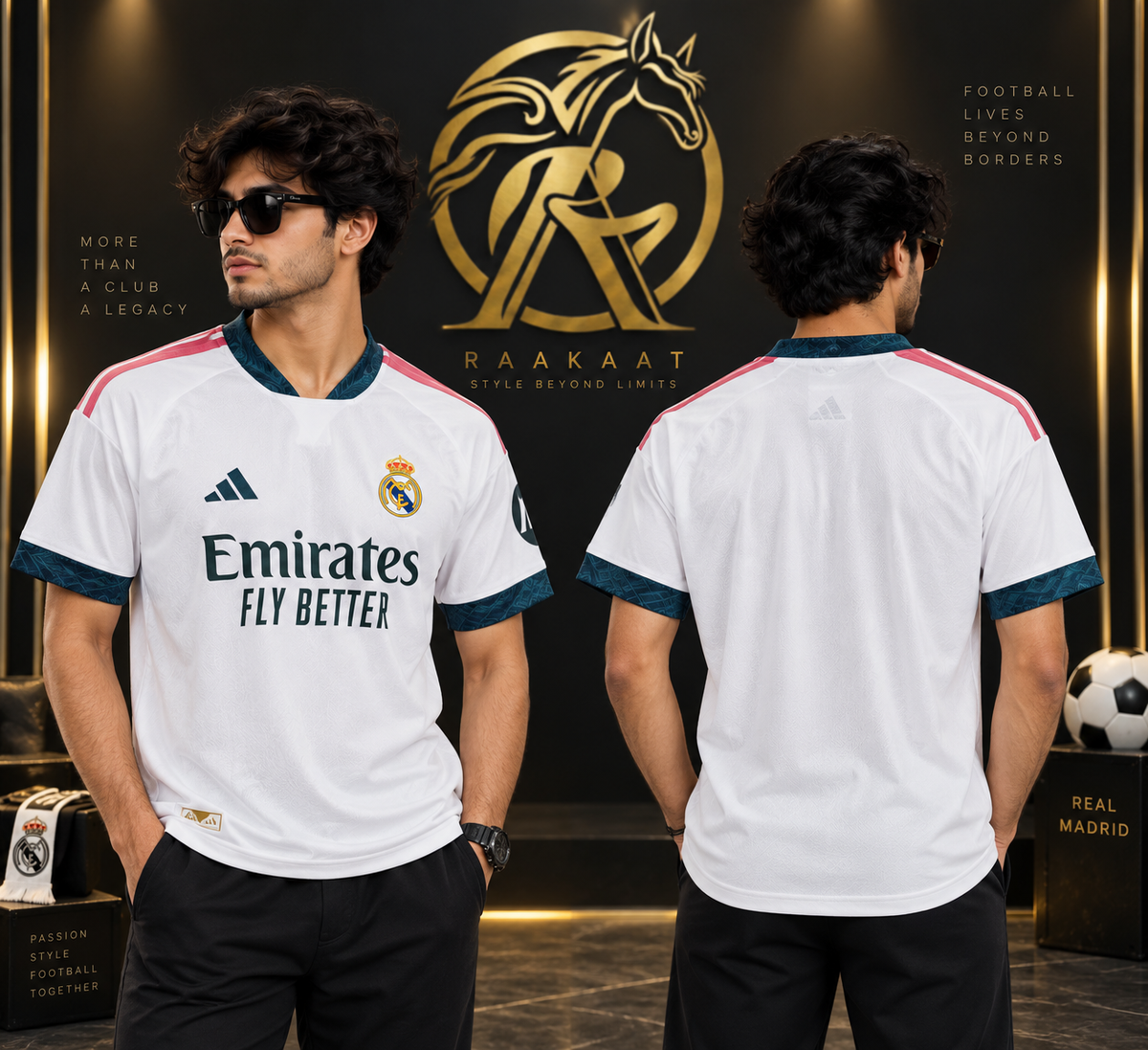 Real Madrid White Football Jersey – Premium Men’s Soccer Shirt | Short Sleeve