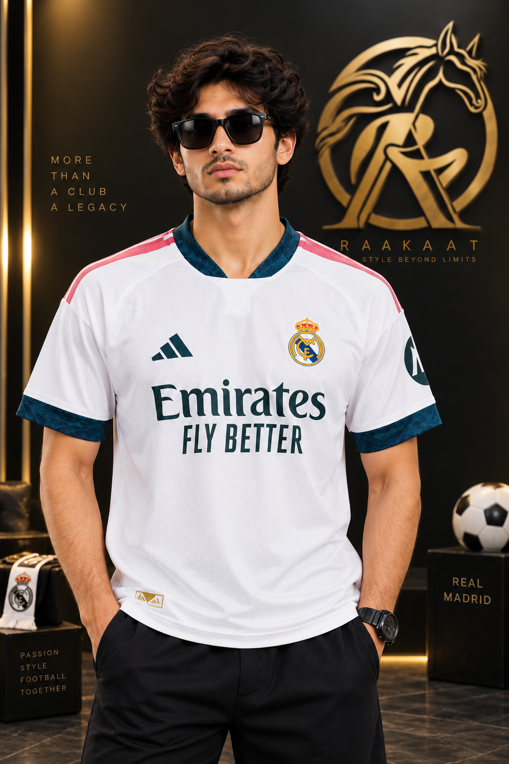 Real Madrid White Football Jersey – Premium Men’s Soccer Shirt | Short Sleeve