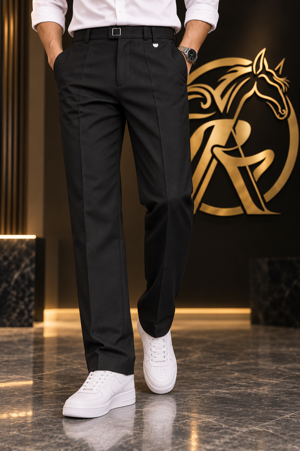 Men’s Premium Black Formal Pants – Classic Fit