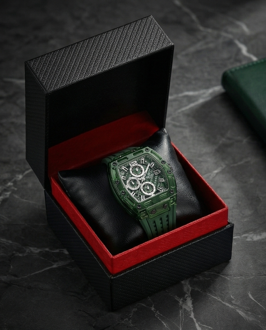 W12–Luxury Green Chronograph Watch for Men - Raakaat