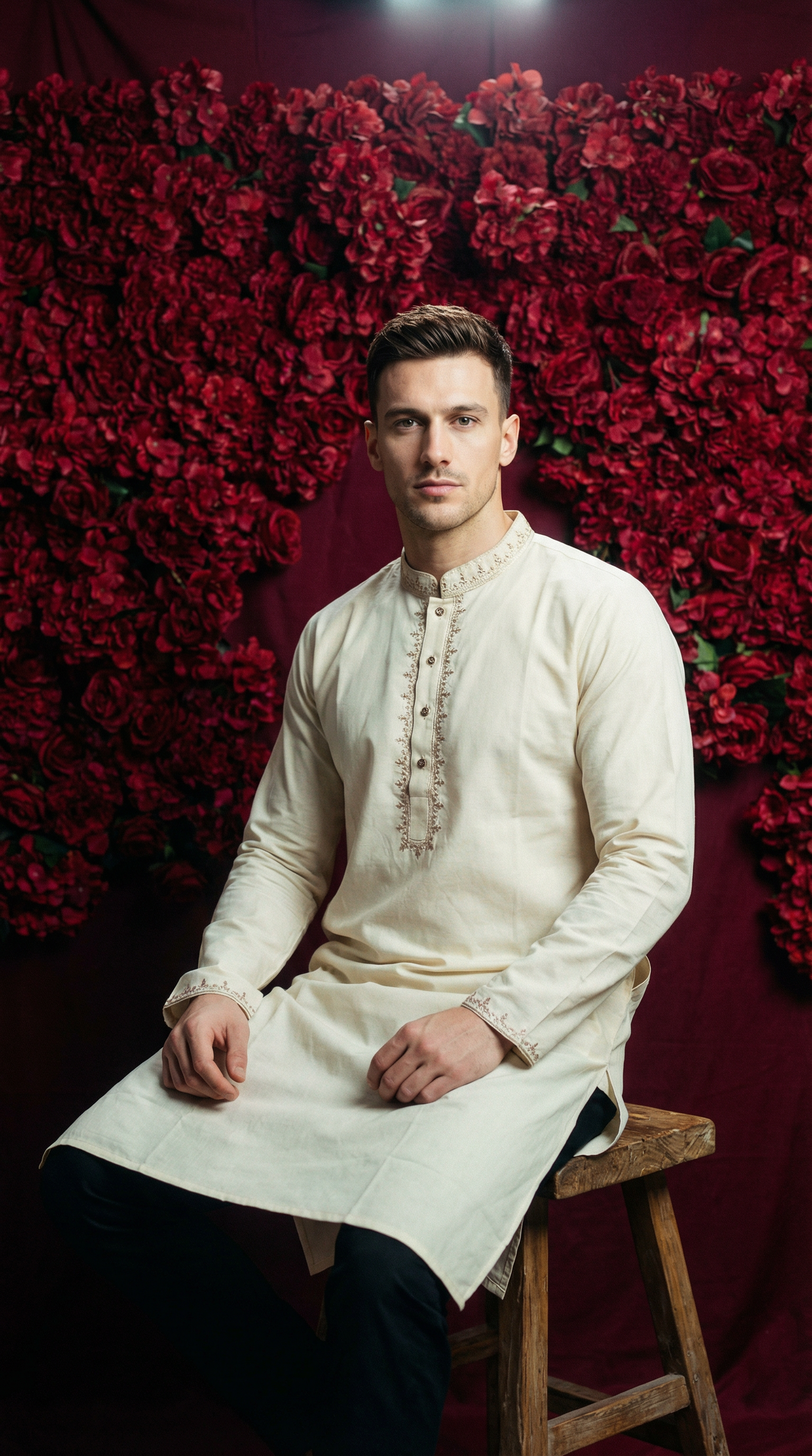 Ivory Royale Embroidered Panjabi  P0012 | 230/232 - Raakaat
