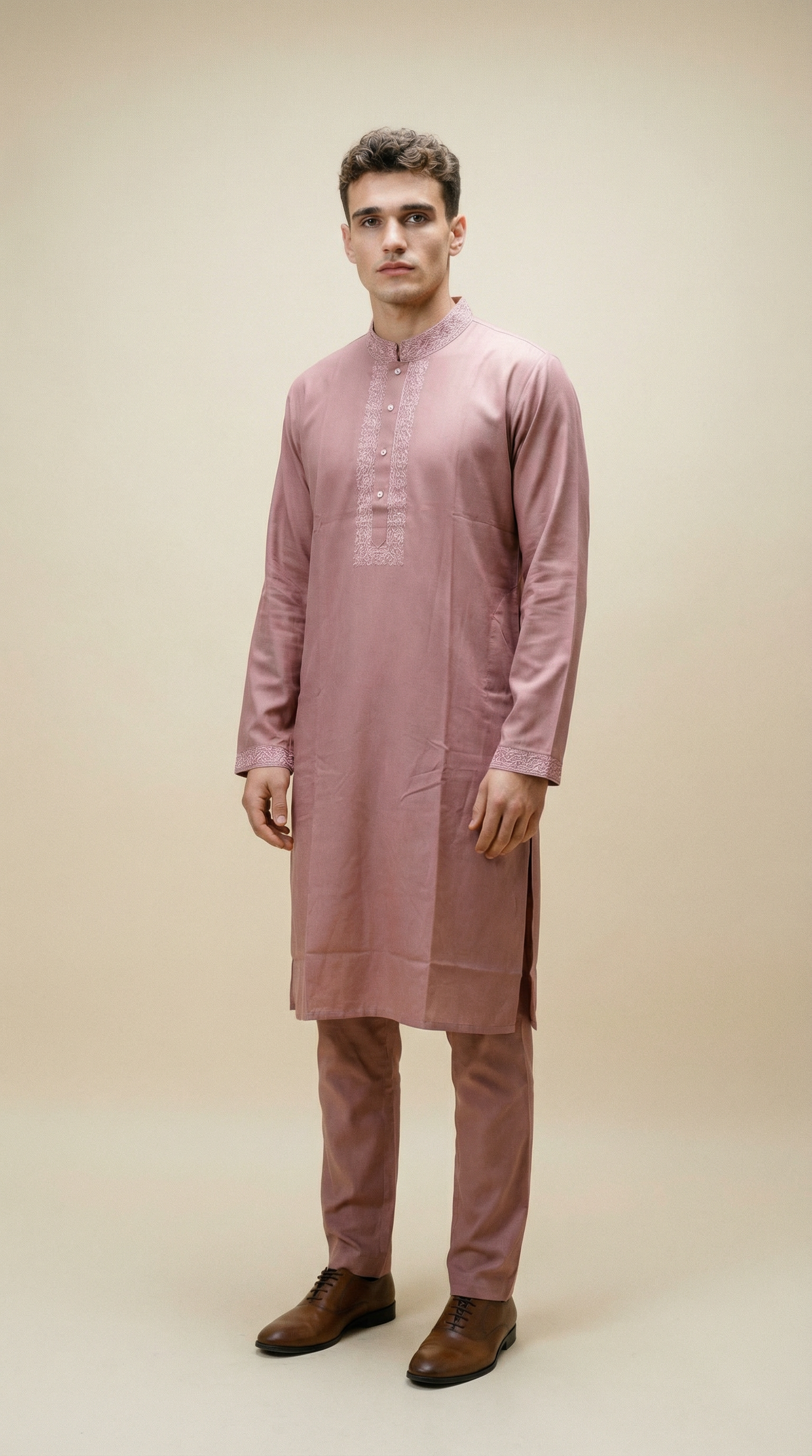 The Rosewood Classic (Dusty Rose Panjabi)  P0019|267 - Raakaat