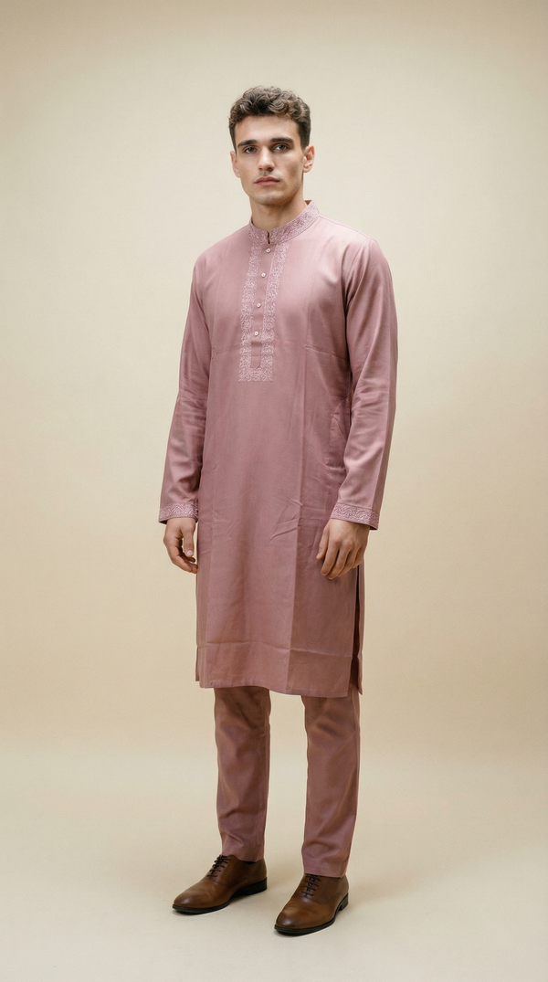 The Rosewood Classic (Dusty Rose Panjabi)  P0019|267 - Raakaat