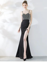 Elegant Mermaid Maxi Dress with Straps for Events