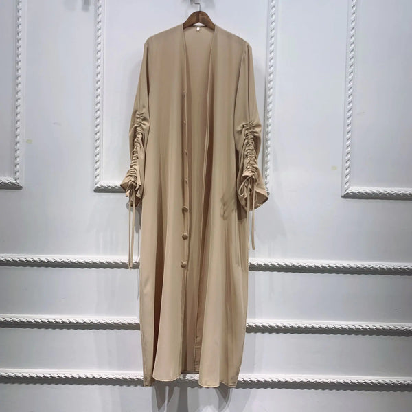 Patchwork Sleeved Cardigan Robe for Women