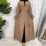 Lace Up Cardigan Robe with Cuffs and Pockets