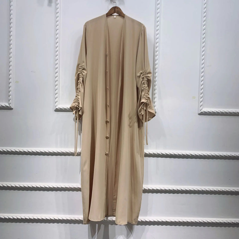 Patchwork Sleeved Cardigan Robe for Women
