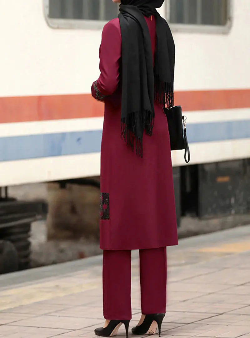 Dubai Abaya Two-Piece Set for Muslim Women