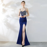 Elegant Mermaid Maxi Dress with Straps for Events