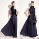Bohemian Halter Neck Maxi Chiffon Beach Dress