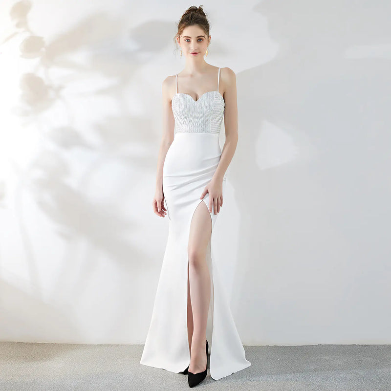 Elegant Mermaid Maxi Dress with Straps for Events